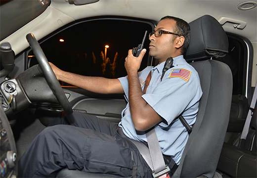Security Officer in car
